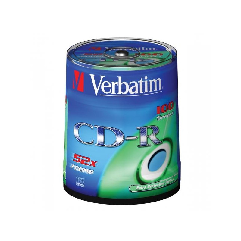 VERBATIM CD-R(100-Pack)Spindle/EP/DL/52x/700MB