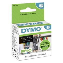 Dymo papírové štítky 25mm x 13mm, bílé, multifunkční, snímatelné, 1000 ks, 11353, S0722530