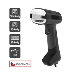 Virtuos CCD 2D DPM průmyslová čtečka HT-880DPM, USB, tmavě šedá