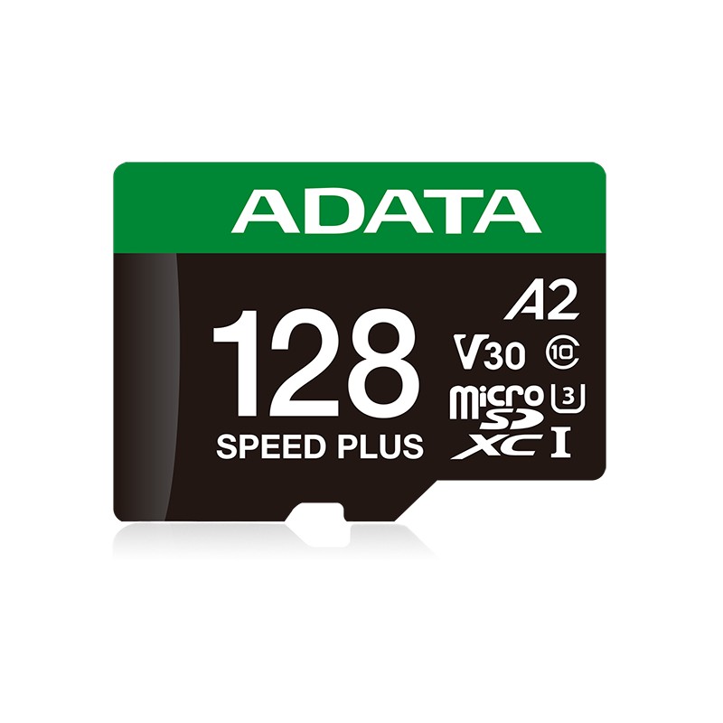 ADATA MicroSDXC karta 128GB Speed Plus, U3, C10, A2, V30 (R:180/W:160 MB/s) + SD adaptér