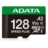 ADATA MicroSDXC karta 128GB Speed Plus, U3, C10, A2, V30 (R:180/W:160 MB/s) + SD adaptér