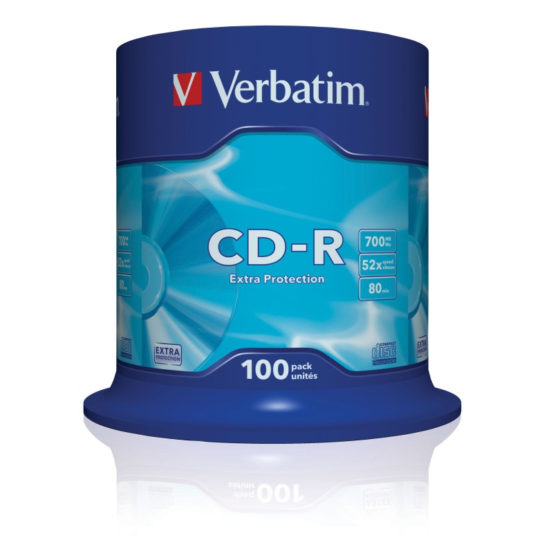 VERBATIM CD-R(100-Pack)Spindle/EP/DL/52x/700MB