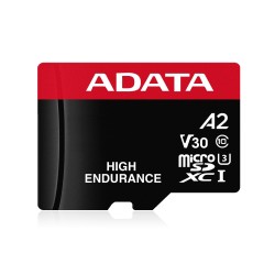 ADATA MicroSDXC karta 64GB High Endurance UHS-I C10 V30 A2 (R:100/W:80 MB/s) + SD adaptér