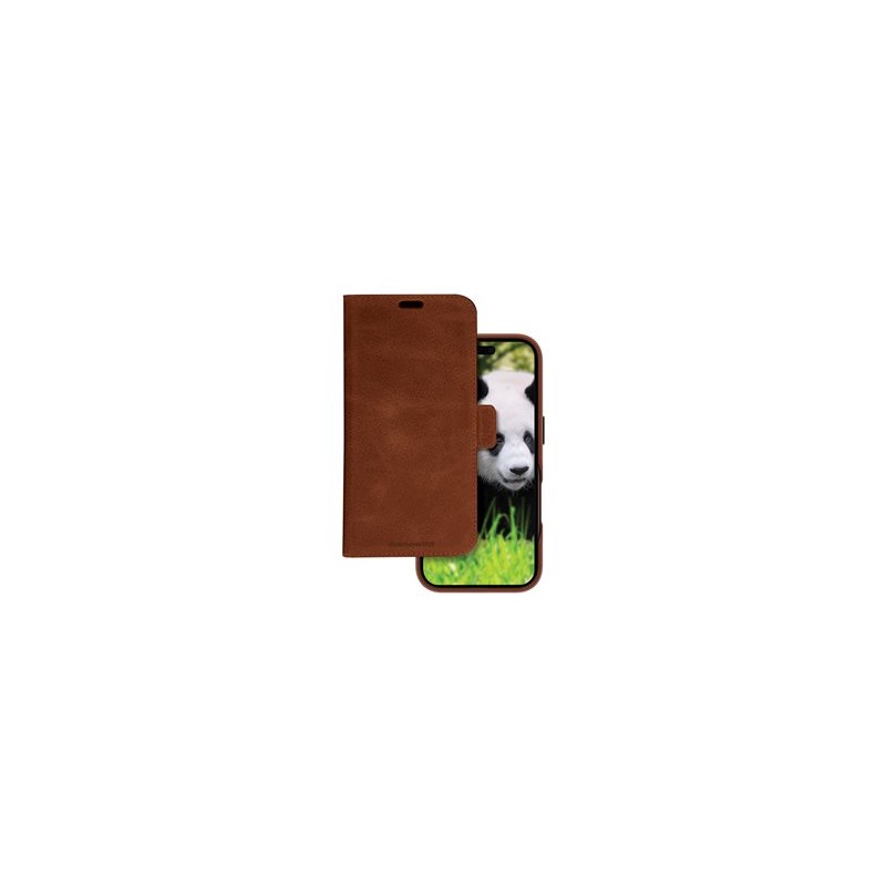 dbramante1928 Lynge - Pouzdro s klopou pro mobilní telefon - kompatibilita s MagSafe - kůže full-grain - dark tan - pro Apple