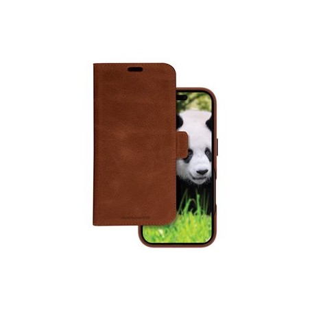 dbramante1928 Lynge - Pouzdro s klopou pro mobilní telefon - kompatibilita s MagSafe - kůže full-grain - dark tan - pro Apple