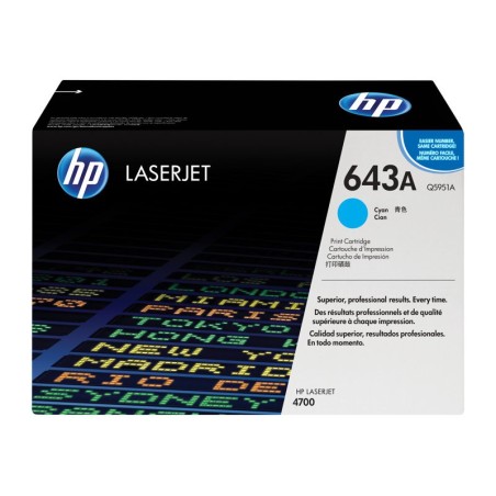 HP originální toner Q5951A, HP 643A, cyan, 10000str.