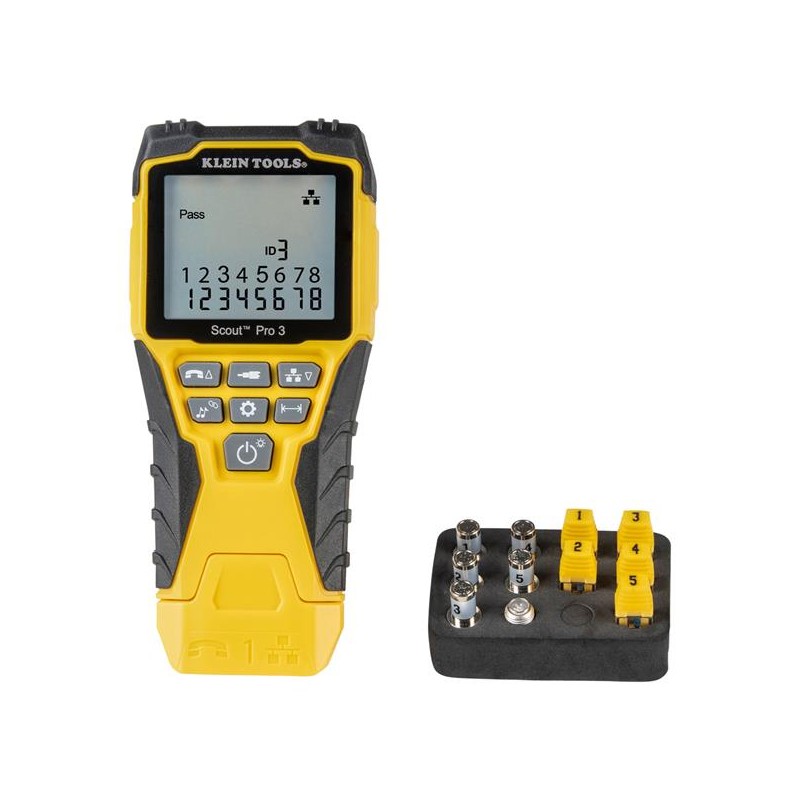 KLEIN TOOLS - VDV Scout® Pro 3 Tester Kit - 5x RJ45, 5x F-konektor