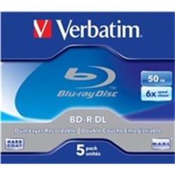 VERBATIM BD-R(5-pack)/DualLayer/Jewel/6X/50GB