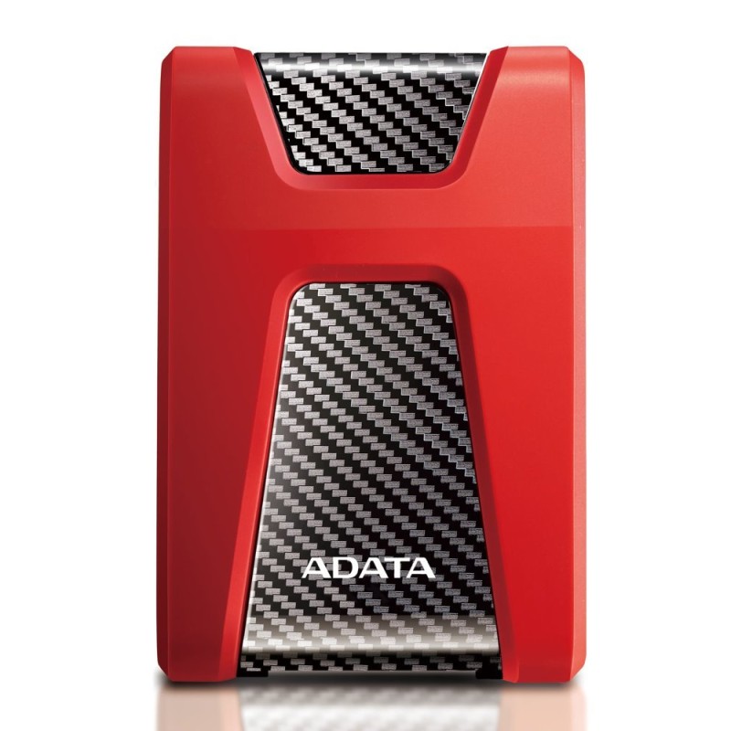 ADATA Externí HDD 1TB 2,5" USB 3.1 DashDrive Durable HD650, červený (gumový, nárazu odolný)