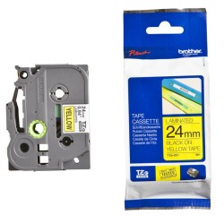 BROTHER TZE651 - kazeta TZ šířky 24mm, laminovaná TZE-651, žlutá/černé písmo