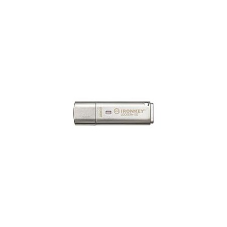 Kingston IronKey Locker+ 50/256GB/USB 3.1/USB-A/Stříbrná