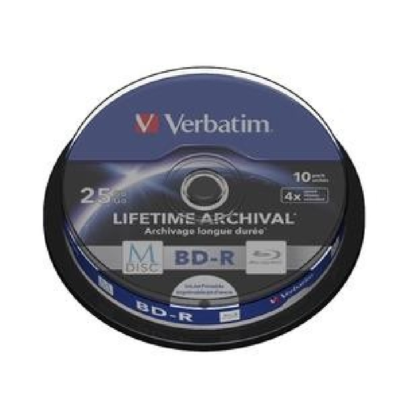 VERBATIM MDisc BD-R(10-pack)Spindle/4x/25GB