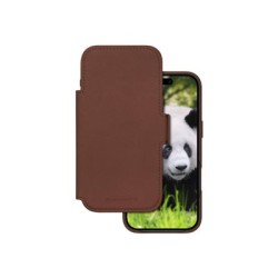 dbramante1928 Lynge - Pouzdro s klopou pro mobilní telefon - kompatibilita s MagSafe - kůže full-grain - dark tan - pro Apple
