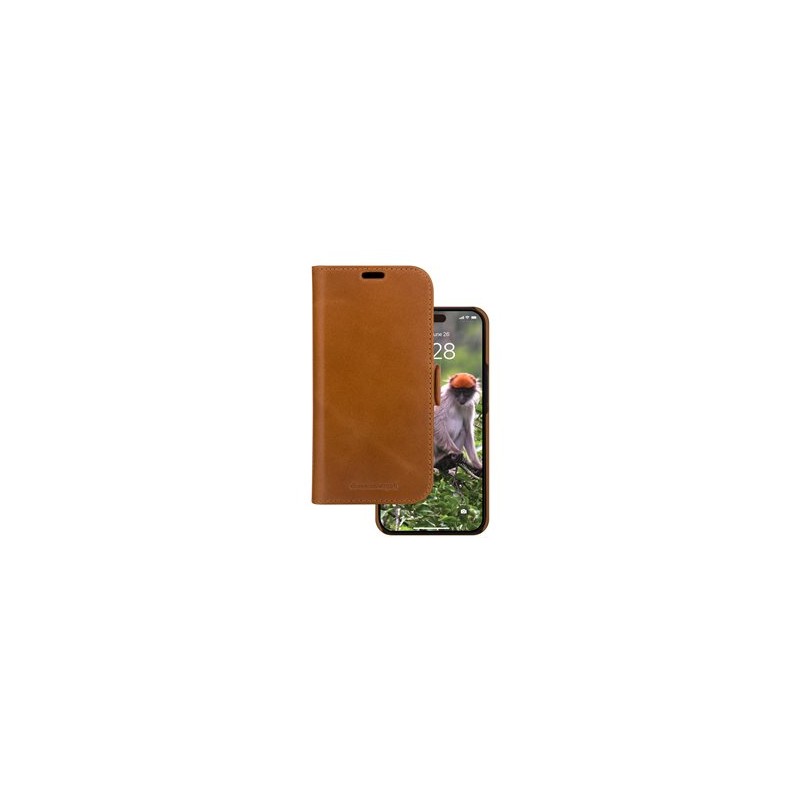 dbramante1928 Lynge - Pouzdro s klopou pro mobilní telefon - kůže full-grain - bronz - pro Apple iPhone 15 Pro