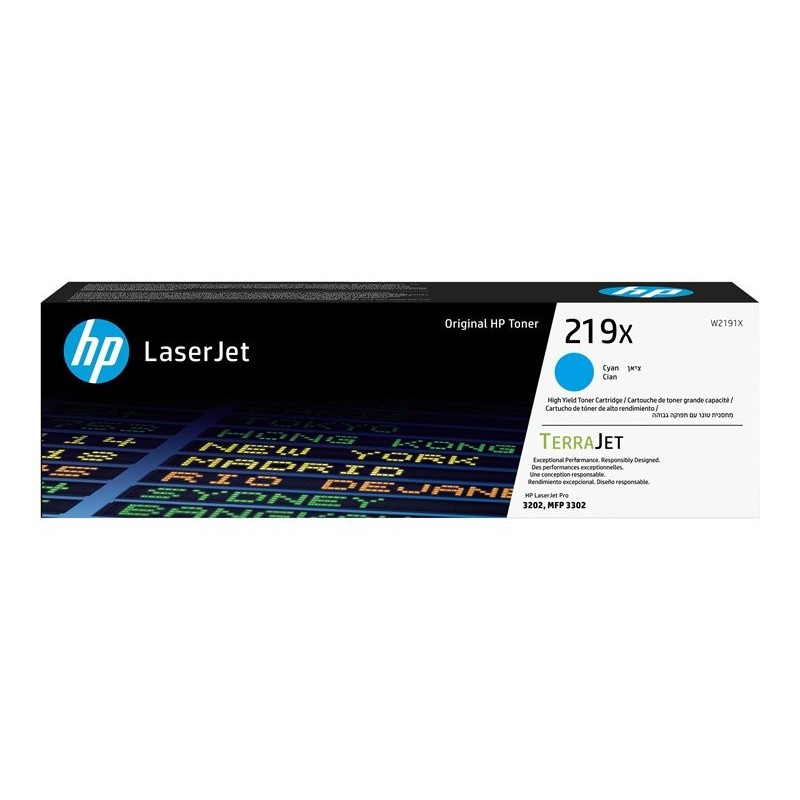 HP 219X High Yield Cyan Original LaserJet Toner Cartridge (2,500 pages)