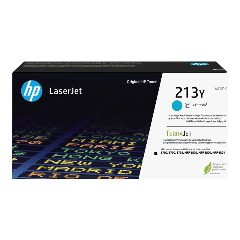 HP 213Y Cyn Original LaserJet Toner Crtg (12,000 pages)