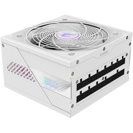 GIGABYTE zdroj AE850PM PG5, 850W, 80+ Platinum, 120mm fan, bílá