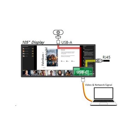 105" LED Samsung QP105DX-5K - 500cd,24/7