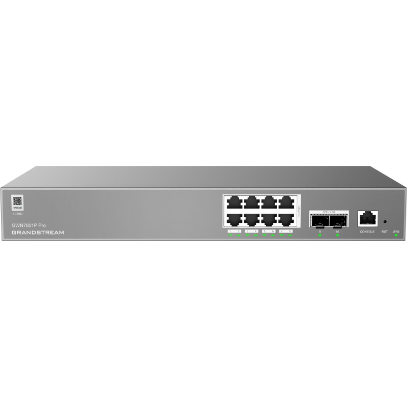 Grandstream GWN7802P Pro L2++ Managed Network switch, 16x 1Gb RJ45, PoE++, SFP+, DHCP, CLI, VLAN