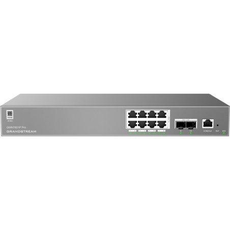 Grandstream GWN7802P Pro L2++ Managed Network switch, 16x 1Gb RJ45, PoE++, SFP+, DHCP, CLI, VLAN