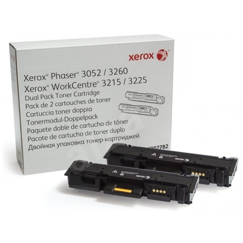 Xerox toner pro Phaser 3052, 3260, WorkCentre 3215, 3225 Dual Pack 3K Toner Cartridge (6000str, black)