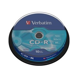 VERBATIM CD-R(10-Pack)Spindle/EP/DL/52x/700MB