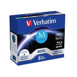 VERBATIM MDisc BDXL (5-pack)Jewel/4x/100GB