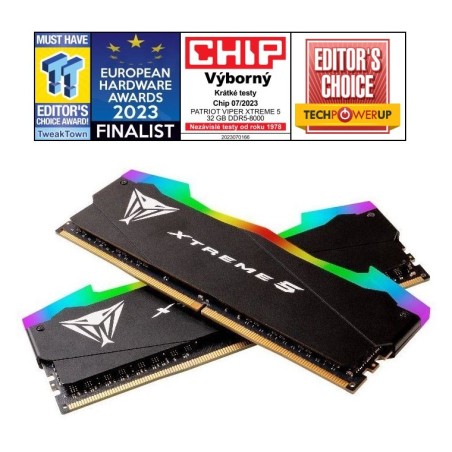 Patriot Viper Xtreme 5/DDR5/32GB/8000MHz/CL38/2x16GB/RGB/Black