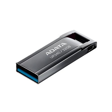 ADATA Flash Disk 32GB UR340, USB 3.2 Dash Drive, kov lesklá černá