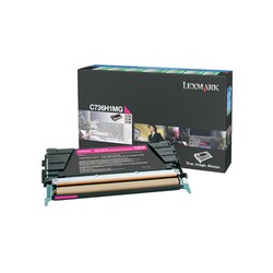 Lexmark originální toner C736H1MG, magenta, 10000str., high capacity, return