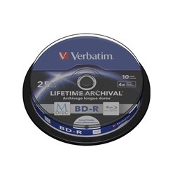 VERBATIM MDisc BD-R(10-pack)Spindle/4x/25GB