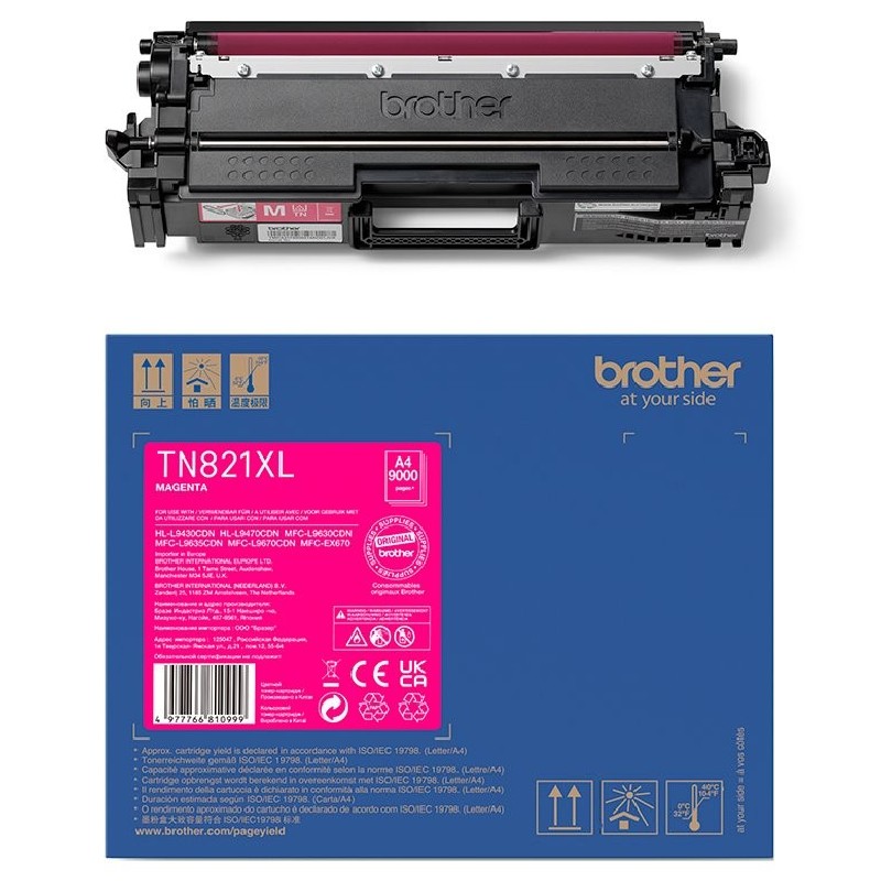 Brother TN-821XLM, toner magenta, 9 000 str.