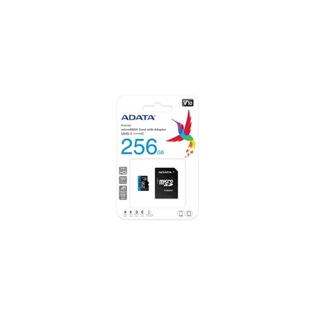 ADATA MicroSDHC karta 256GB UHS-I Class 10, Premier + adaptér