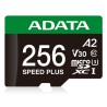 ADATA MicroSDXC karta 256GB Speed Plus, U3, C10, A2, V30 (R:180/W:160 MB/s) + SD adaptér