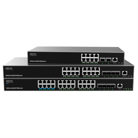 Grandstream GWN7813P Layer 3 Managed Network PoE Switch, 24 portů / 4 SFP+, VLAN, DHCP, Stacking