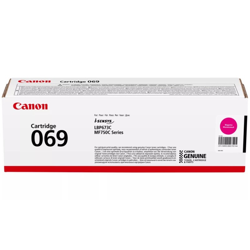 Canon TONER CRG 069 M purpurová pro LBP673Cdw, MF752Cdw a MF754Cdw (1 900 str.)
