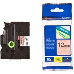 BROTHER TZEB31 - kazeta TZ šířky 12mm, laminovaná TZE-B31, signální oranžová/černé písmo
