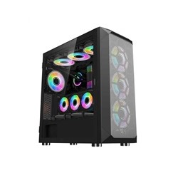 1stCOOL skříň Wind Storm Black MiddleTower, AU, USB3.0, bez zdroje, černá