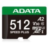 ADATA MicroSDXC karta 512GB Speed Plus, U3, C10, A2, V30 (R:180/W:160 MB/s) + SD adaptér