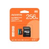 ADATA MicroSDXC karta 256GB Premier Pro UHS-I V30S (R:100/W:80 MB/s) + SD adaptér
