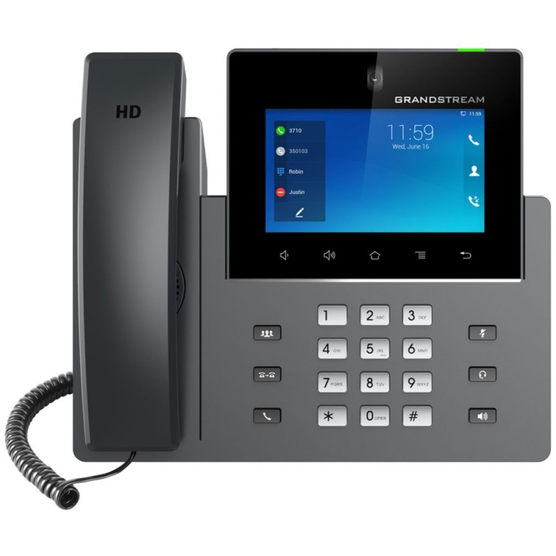 Grandstream GXV3450 SIP video telefon, 5"IPS bar.dot.displ., 16 SIP účty, Android11, WiFi, BT, PoE+