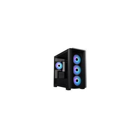 ASUS case A23 PLUS TG ARGB, Mini Tower, průhledná bočnice, 4x120mm ARGB Fan, černá