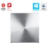 ASUS DVD SDRW-08U5S-U/SIL/G/AS, External Slim DVD-RW, silver, USB + Cyberlink Power2Go 8