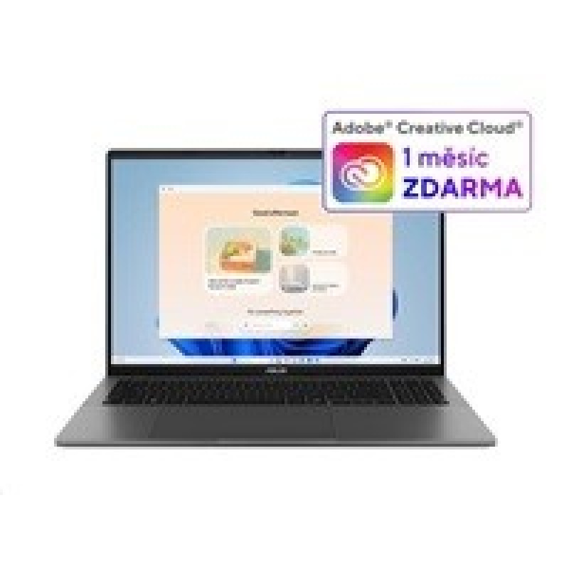ASUS NTB Vivobook S16 (S3607VA-RP107W), Core 5 210H, 16" 1920x1200, 16GB, 512GB SSD, UHD, W11 Home, Matte Gray