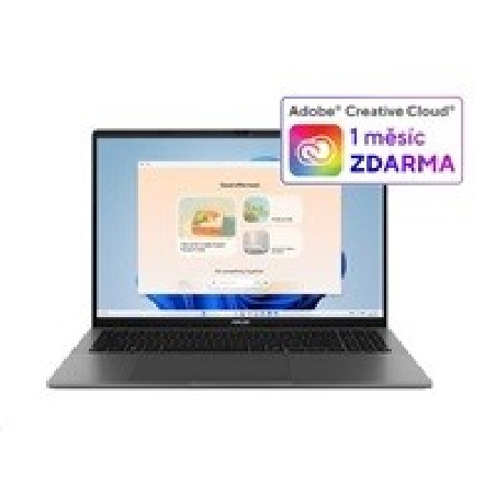ASUS NTB Vivobook S16 (S3607VA-RP107W), Core 5 210H, 16" 1920x1200, 16GB, 512GB SSD, UHD, W11 Home, Matte Gray