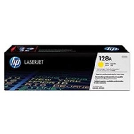 HP 128A Yellow LJ Toner Cart, CE322A (1,300 pages)