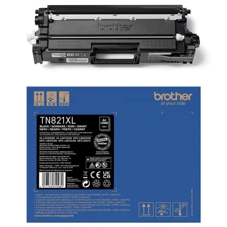 Brother originální toner TN-821XLBK, black, 12000str.