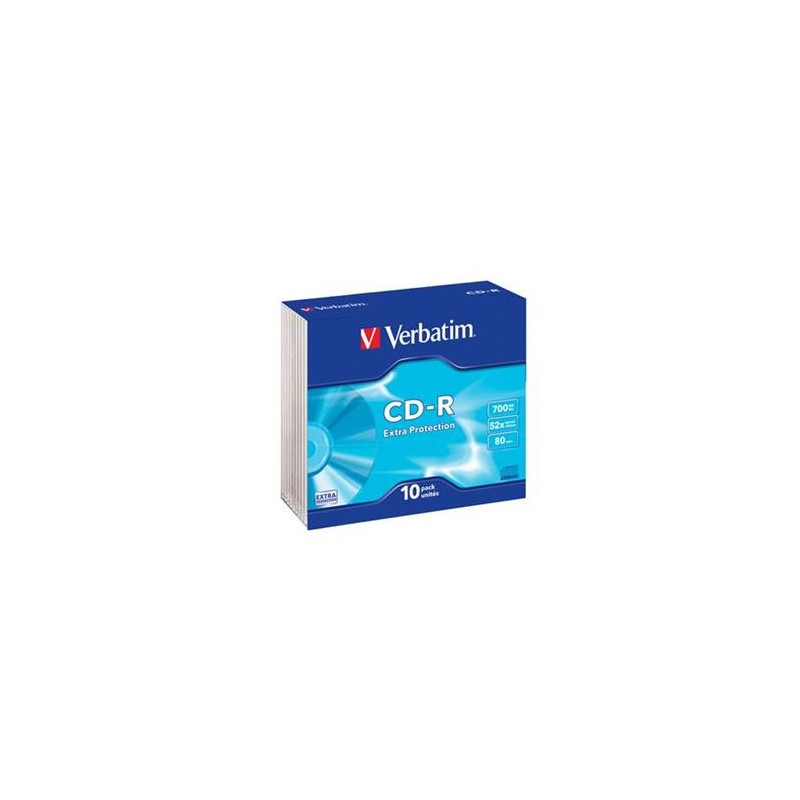 VERBATIM CD-R(10-Pack)Slim/ExtraProtection/DL/52x/700MB