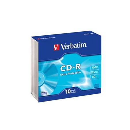 VERBATIM CD-R(10-Pack)Slim/ExtraProtection/DL/52x/700MB