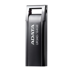 ADATA Flash Disk 64GB UR340, USB 3.2 Dash Drive, kov lesklá černá